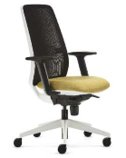 ECL02W High Back Task Chair Black Height Adjustable Arms Black Mesh Back
