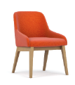 Flow Chair with 4 leg wood frame FW16W