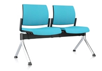 Kind Beam Seating 2 seater with upholstered seat and back KDB1CCB