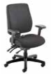 Performance Posture Task Chair high back with adjustable arms, inflatable lumbar, seat slide,multi function mechanism with seat tilt and black nylon base PM2A