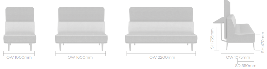 Sofa - Single Rear Scr/Shelf 2 Seat Rear Scr/Shelf 3 Seat Rear Scr/Shelf 