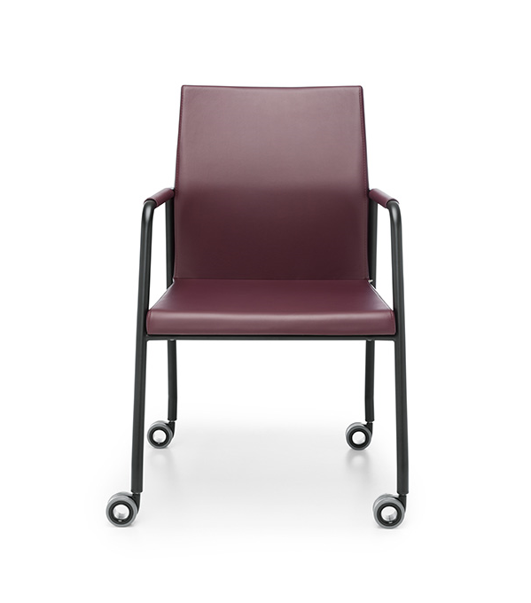 Acos Pro Meeting Chair iwith 4 leg metal frame on castors 30HC