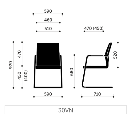Acos Pro Meeting Chair Dimensions 30VN