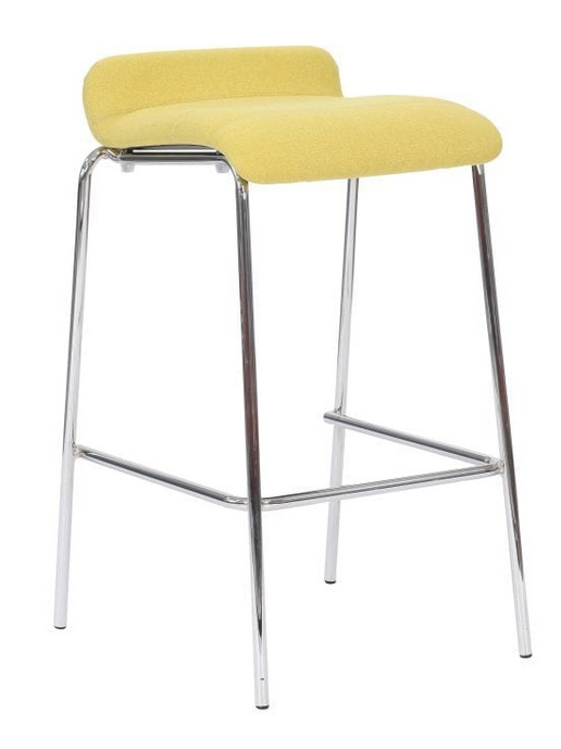 Ultra Poseur Stool UT21M-L stackable low back stool with upholstered seat and 4 leg metal frame