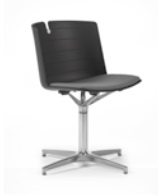 Mork Multifunctional Chair with 4 star base on glides and upholstered seat pad MK31