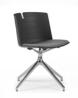 Mork Multifunctional Chair with a pyramid base and upholstered seat pad MK41
