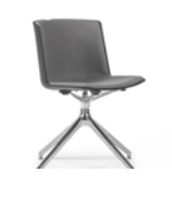 Mork Multifunctional Chair with upholstered shell liner and a pyramid base MK42