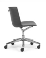 Mork Multifunctional Chair with a 5 star base on castors and upholstered seat pad MK51