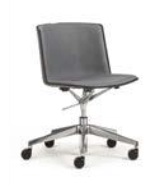 Mork Multifunctional Chair with upholstered shell liner and a 5 star base on castors MK52
