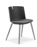 Mork Multifunctional Chair with a beech 4 leg frame and upholstered seat pad MK61