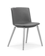 Mork Multifunctional Chair with upholstered shell liner and a beech 4 leg frame MK62