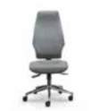 Orthopaedica OC304 No Arms Synchronised Mechanism Ultra High Back Larger Seat Width Black Finish