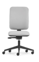 Pluto Plus Task Chair high back, no arms, standard seat width, synchronised mechanism, black base on castors PP80