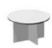 Box-It Modular Seating & Tables Low Circular Coffee Table BOX T1