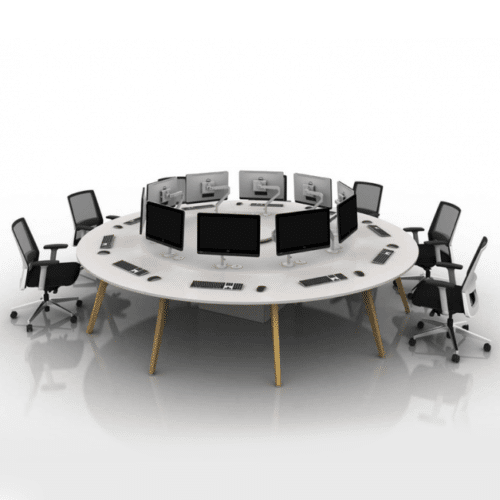 Arthur Desk With Circular Top For 10 Users