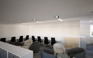 3D Rendered Image Of Office Area