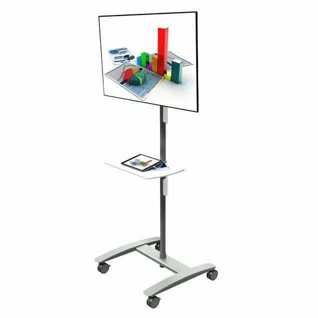 Viewmate Workstation 52.712 Combo AV Trolley side view with monitor