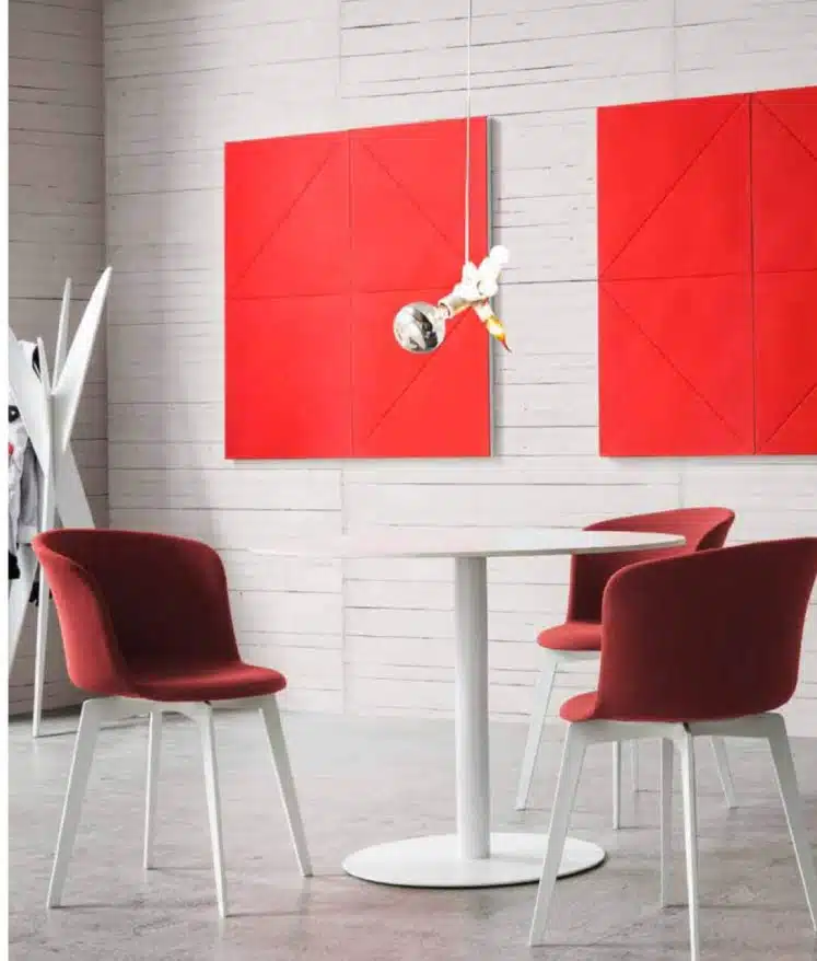 Acoustic Panels Diamante panels shown wall mounted in an office space