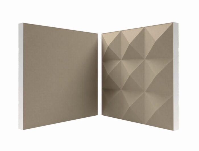 Acoustic Panels Stilly Flat and Stilly Piramid panels in grey