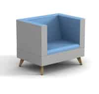 Ad Hoc Sofa single low back chair with oak feet TD10050