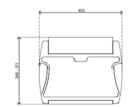 Addit Adjustable Footrest 96.513 unit dimensions 