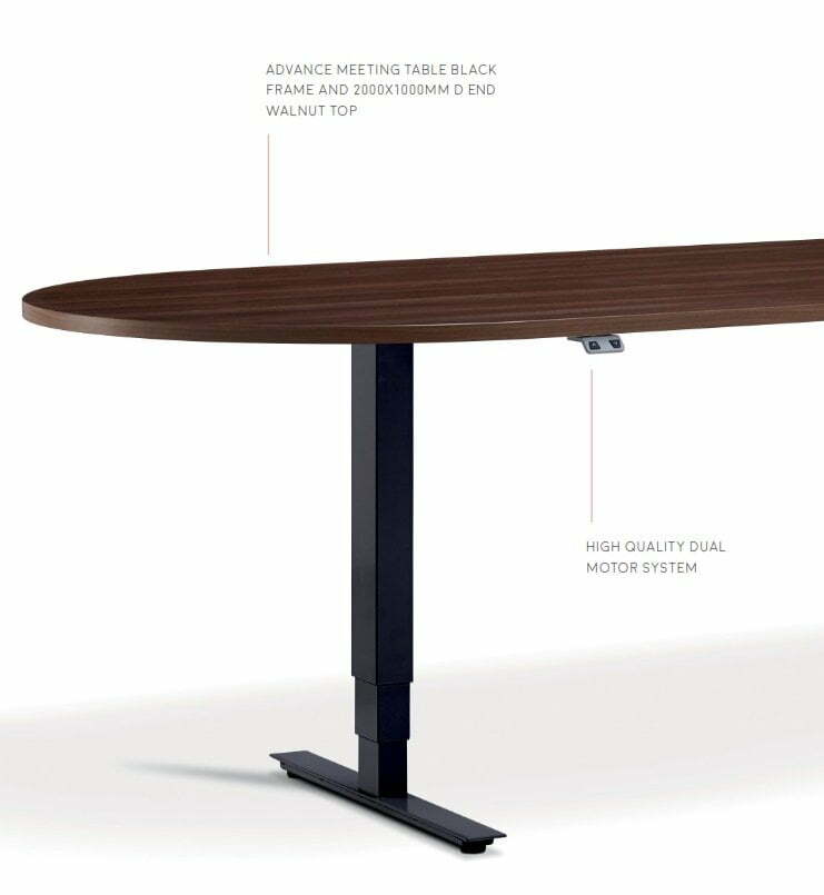 Advance Sit Stand Meeting Table - D End - Control Panel