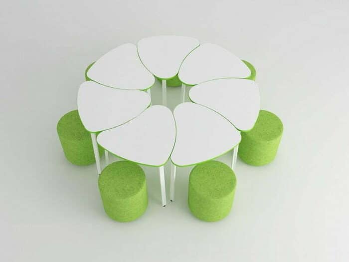 Agile Flexible Furniture Circular Table And Stools