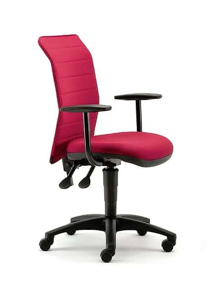 Air Task Chair with upholstered back and fixed T arms AIR05B image