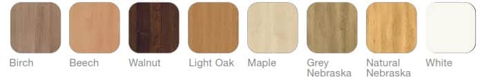 Amity Booth table board finish options