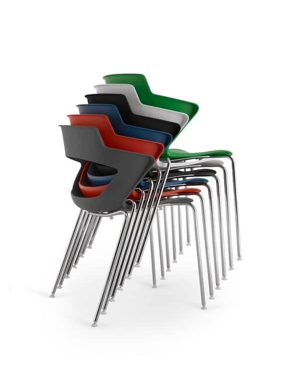 Aria Chair - group of stacked 4 leg chairs