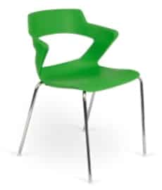 Aria Chair with polypropylene shell and 4 leg chrome frame TA10501