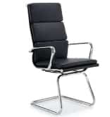 Aria C Executive Chair CHCA high back armchair with chrome arms and cantilever base