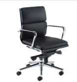 Aria C Executive Chair CM2 medium back armchair with chrome arms and base with castors