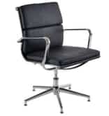 Aria C Executive Chair CM3 medium back armchair with chrome arms and base with glides