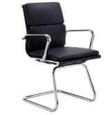 Aria C Executive Chair CMCA medium back armchair with chrome arms and cantilever base