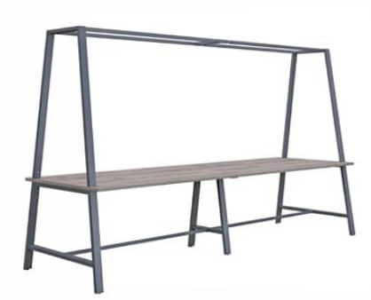 Aspect Tables 1000mm deep dining height table with overframe