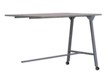 Aspect Tables 1000mm deep poseur height mobile table extension with A frame