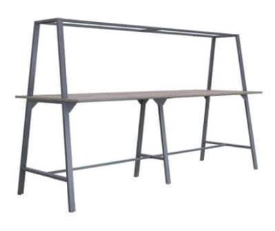 Aspect Tables 1200mm deep poseur height table with overframe