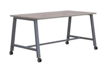 Aspect Tables 800mm deep desk high mobile table with A frame