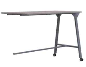 Aspect Tables 800mm deep poseur height mobile table extension with A frame