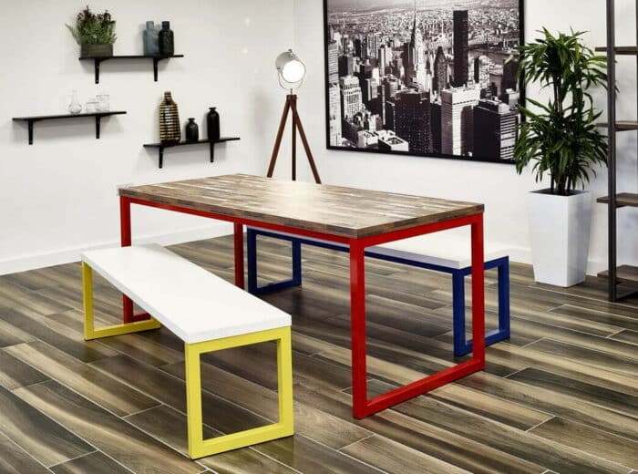 Axiom Table & Bench with different colour frames