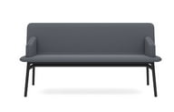 Axyl Bench with fully upholstered shell and arms 1600mm wide AXLBA16U3