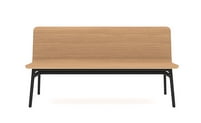 Axyl Bench with oak veneer ply shell 1600mm wide AXLB16