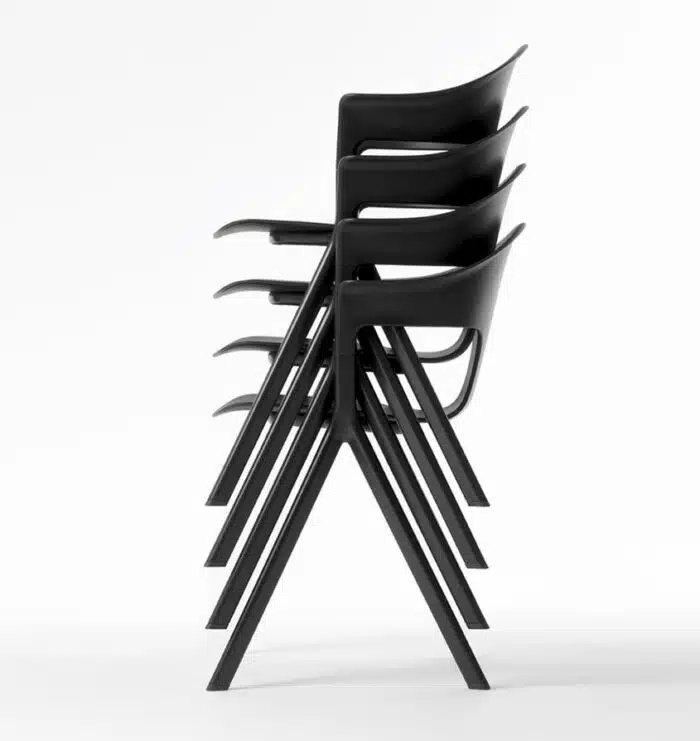 Axyl Chair & Stool four stacked armchairs