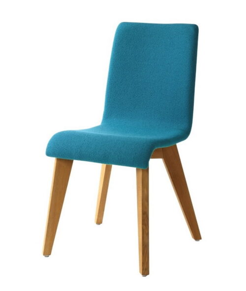 Blaze Chair & Stool with upholstered seat and natural oak 4 leg frame