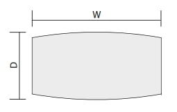 Boardroom Tables 1200mm deep boat shaped table