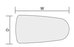 Boardroom Tables 1200mm deep pear shaped table