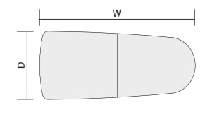 Boardroom Tables 1600mm deep pear shaped table