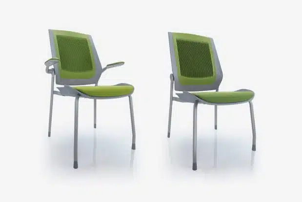Bodyflex Visitor Chair two 4 leg chairs with and without arms