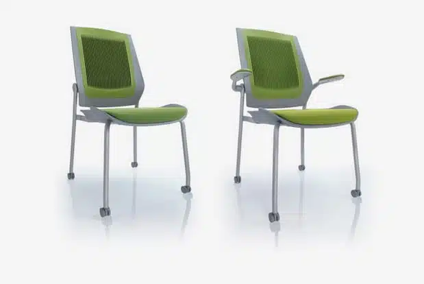 Bodyflex Visitor Chair two four leg chairs on castors, with and without arms